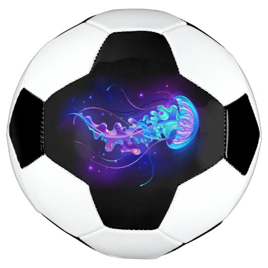 Lebhafte Farbe leuchtende Qualle Fußball (Gedreht)
