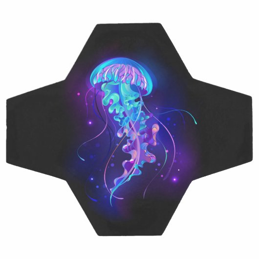 Lebhafte Farbe leuchtende Qualle Fußball (Flach)