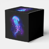 Lebhafte Farbe leuchtende Qualle Geschenkschachtel (Rückseite)