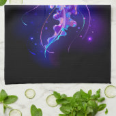 Lebhafte Farbe leuchtende Qualle Geschirrtuch (Gefaltet)