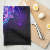 Lebhafte Farbe leuchtende Qualle Geschirrtuch (Viertel Falte)