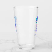 Lebhafte Farbe leuchtende Qualle Glas (Links)