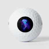 Lebhafte Farbe leuchtende Qualle Golfball (Vorderseite)