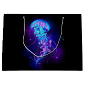 Lebhafte Farbe leuchtende Qualle Große Geschenktüte (Vorderseite)