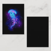 Lebhafte Farbe leuchtende Qualle Hinweiskarte (Vorne/Hinten)