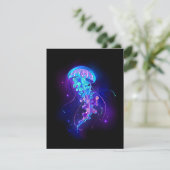 Lebhafte Farbe leuchtende Qualle Karte (Stehend Vorderseite)