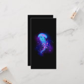 Lebhafte Farbe leuchtende Qualle Karte (Vorderseite/Rückseite Beispiel)