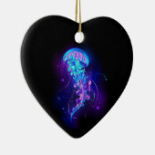 Lebhafte Farbe leuchtende Qualle Keramik Ornament (Rechts)