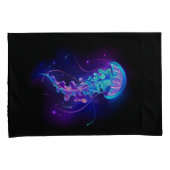 Lebhafte Farbe leuchtende Qualle Kissenbezug (Vorderseite-Rechts)