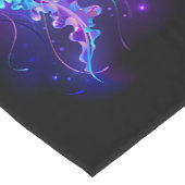 Lebhafte Farbe leuchtende Qualle Kurzer Tischläufer (Ecke)