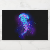 Lebhafte Farbe leuchtende Qualle Lebensmitteletikett (Einzelnes Label)