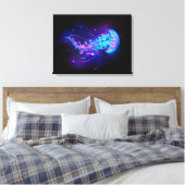 Lebhafte Farbe leuchtende Qualle Leinwanddruck (Insitu (Schlafzimmer))