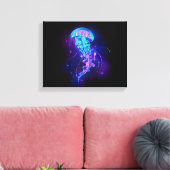 Lebhafte Farbe leuchtende Qualle Leinwanddruck (Insitu (Wohnzimmer))