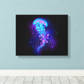 Lebhafte Farbe leuchtende Qualle Leinwanddruck (Insitu (Holzboden))