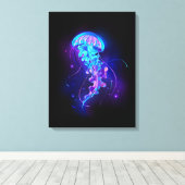 Lebhafte Farbe leuchtende Qualle Leinwanddruck (Insitu (Holzboden))