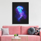 Lebhafte Farbe leuchtende Qualle Leinwanddruck (Insitu (Wohnzimmer))
