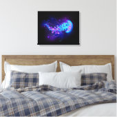 Lebhafte Farbe leuchtende Qualle Leinwanddruck (Insitu (Schlafzimmer))