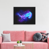 Lebhafte Farbe leuchtende Qualle Leinwanddruck (Insitu (Wohnzimmer))