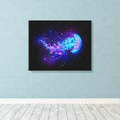 Lebhafte Farbe leuchtende Qualle Leinwanddruck (Insitu (Holzboden))