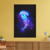 Lebhafte Farbe leuchtende Qualle Leinwanddruck (Insitu (Wohnzimmer))