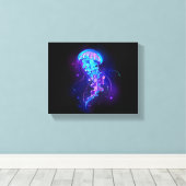 Lebhafte Farbe leuchtende Qualle Leinwanddruck (Insitu (Holzboden))