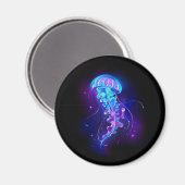 Lebhafte Farbe leuchtende Qualle Magnet (Vorderseite/Rückseite)