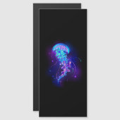 Lebhafte Farbe leuchtende Qualle Magneteinladung (Vorne/Hinten)