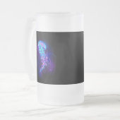 Lebhafte Farbe leuchtende Qualle Mattglas Bierglas (Vorderseite Links)
