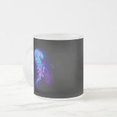 Lebhafte Farbe leuchtende Qualle Mattglastasse (Vorderseite Links)