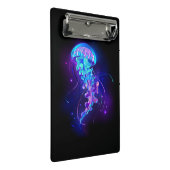 Lebhafte Farbe leuchtende Qualle Mini Klemmbrett (Schrägansicht)