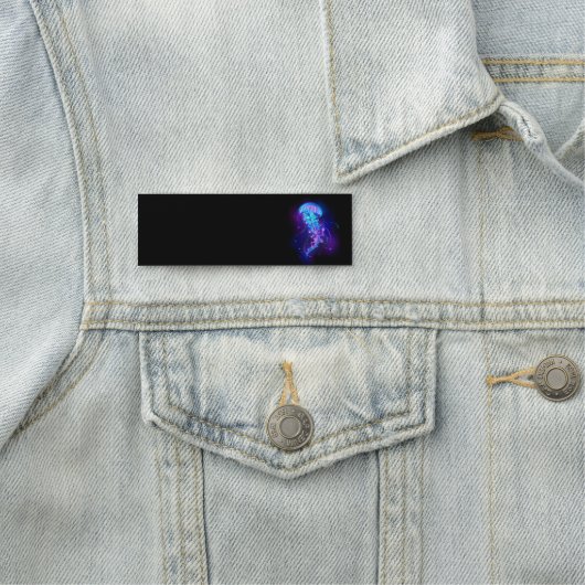 Lebhafte Farbe leuchtende Qualle Namensschild (Beispiel)