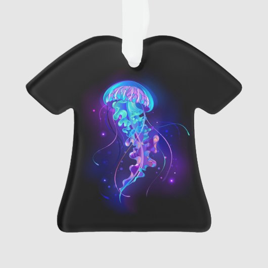Lebhafte Farbe leuchtende Qualle Ornament (Vorderseite)