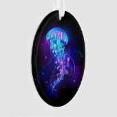 Lebhafte Farbe leuchtende Qualle Ornament (Vorderseite)
