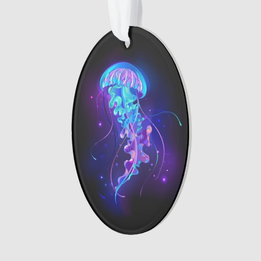 Lebhafte Farbe leuchtende Qualle Ornament (Vorderseite)