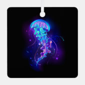 Lebhafte Farbe leuchtende Qualle Ornament Aus Metall (Vorderseite)