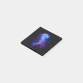 Lebhafte Farbe leuchtende Qualle Post-it Klebezettel (angewinkelt)