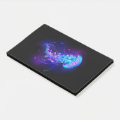 Lebhafte Farbe leuchtende Qualle Post-it Klebezettel (angewinkelt)