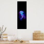 Lebhafte Farbe leuchtende Qualle Poster (Küche)