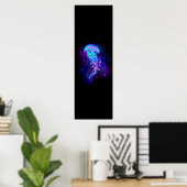 Lebhafte Farbe leuchtende Qualle Poster (Heimbüro)