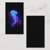 Lebhafte Farbe leuchtende Qualle Rabattkarte (Vorne/Hinten)