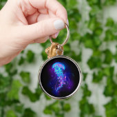 Lebhafte Farbe leuchtende Qualle Schlüsselanhänger (Hand)