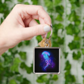 Lebhafte Farbe leuchtende Qualle Schlüsselanhänger (Hand)