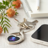 Lebhafte Farbe leuchtende Qualle Schlüsselanhänger (Seite)