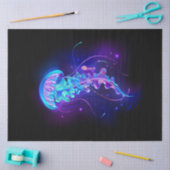 Lebhafte Farbe leuchtende Qualle Seidenpapier (Basteln)