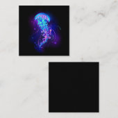 Lebhafte Farbe leuchtende Qualle Telefonnummerkarte (Vorne/Hinten)