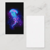 Lebhafte Farbe leuchtende Qualle Terminkarte (Vorne/Hinten)
