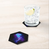 Lebhafte Farbe leuchtende Qualle Untersetzer (Vor Ort)