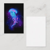 Lebhafte Farbe leuchtende Qualle Visitenkarte (Vorne/Hinten)