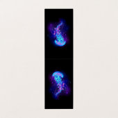 Lebhafte Farbe leuchtende Qualle Visitenkarten (Außenseite Aufgefaltet)