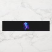 Lebhafte Farbe leuchtende Qualle Wasserflaschenetikett (Einzelnes Label)